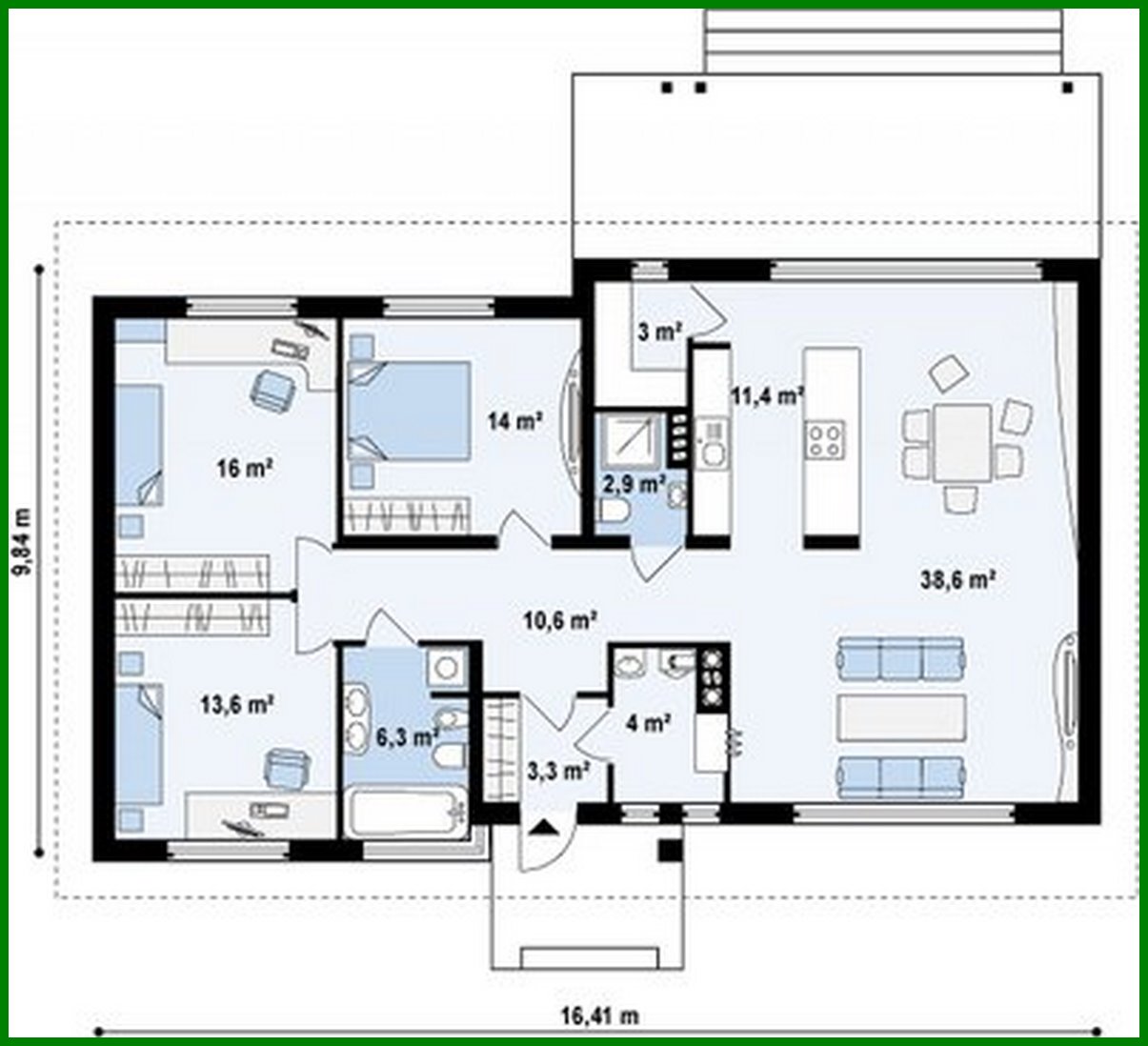 Galería de visualizaciones - Proyecto de una casa de campo de una planta con ático