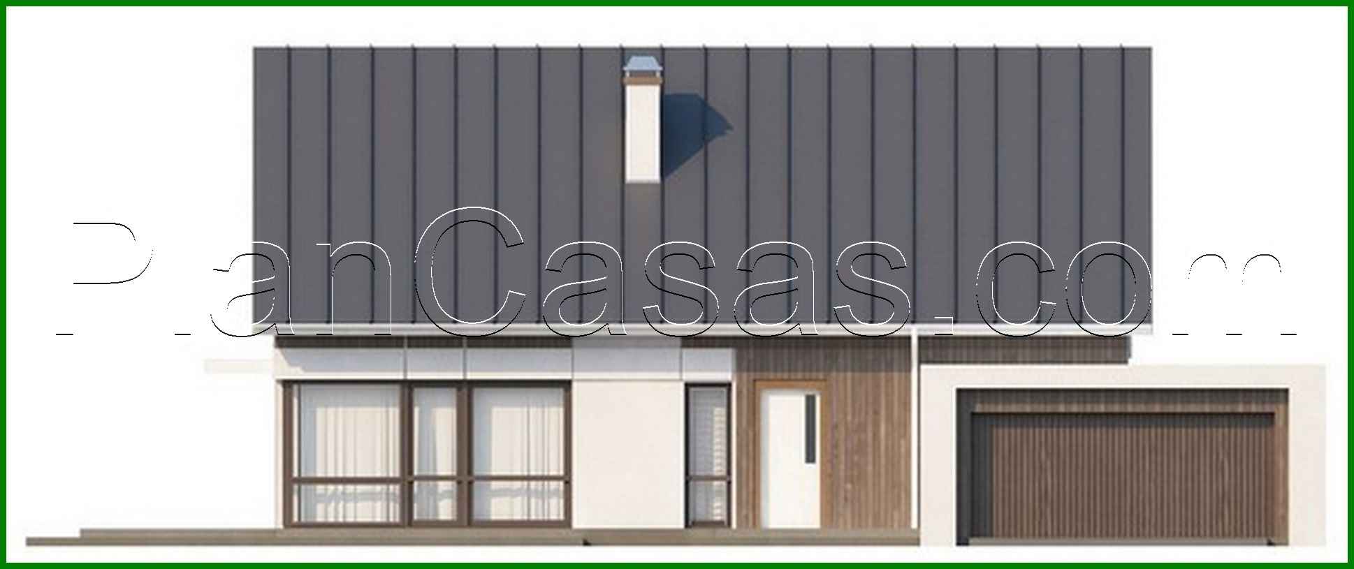 Galería de visualizaciones - Proyecto de casa con ático, salón y garaje doble