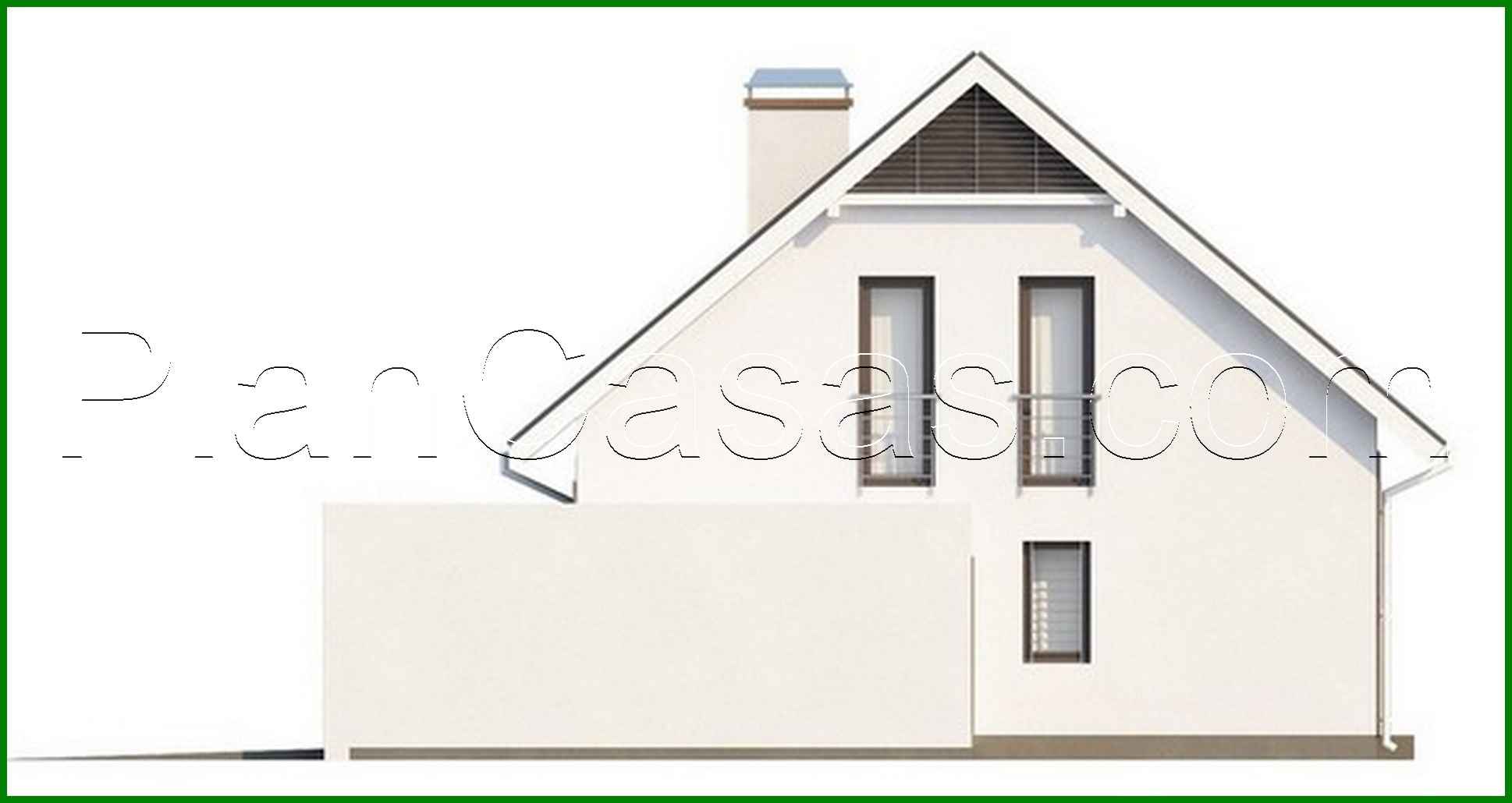 Galería de visualizaciones - Proyecto de casa con ático, salón y garaje doble