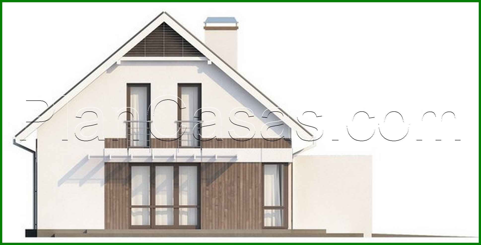 Galería de visualizaciones - Proyecto de casa con ático, salón y garaje doble