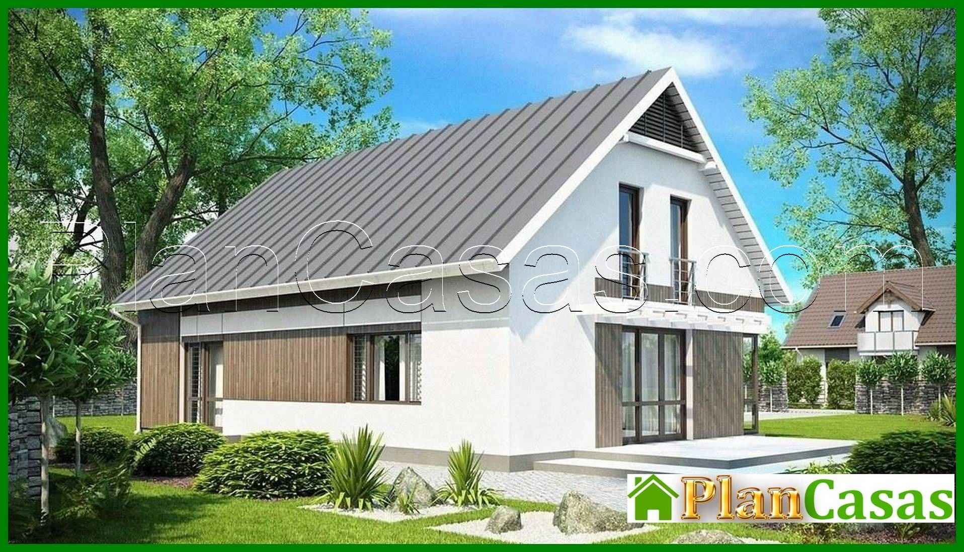 Galería de visualizaciones - Proyecto de casa con ático, salón y garaje doble