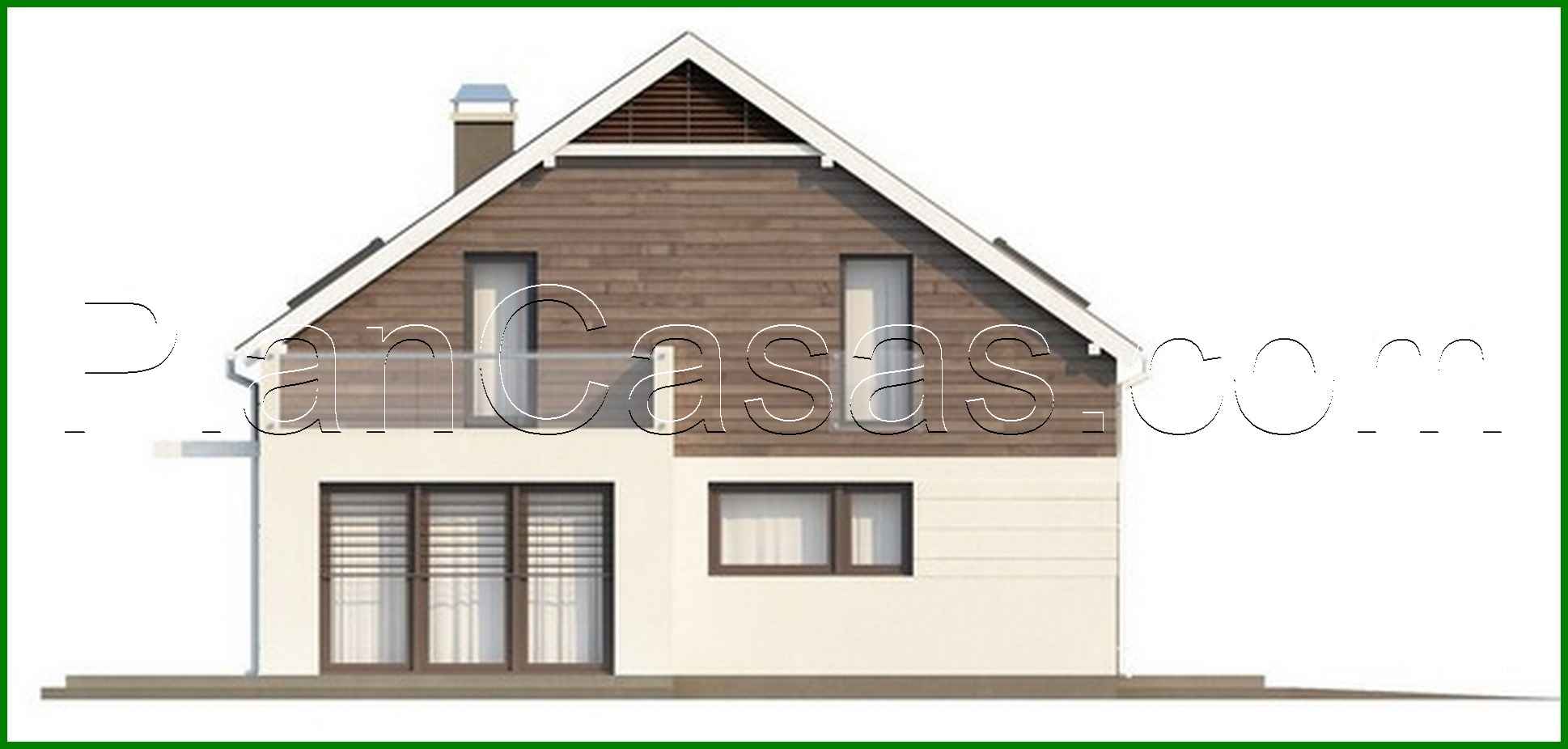 Galería de visualizaciones - Proyecto de una casa de formas sencillas con techo a dos aguas