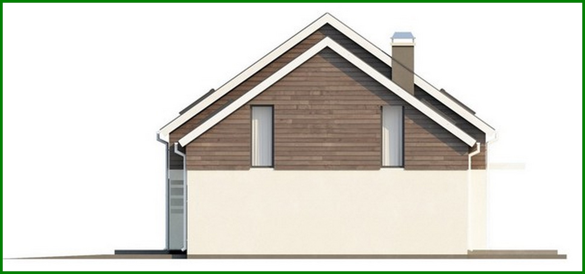 Galería de visualizaciones - Proyecto de una casa de formas sencillas con techo a dos aguas