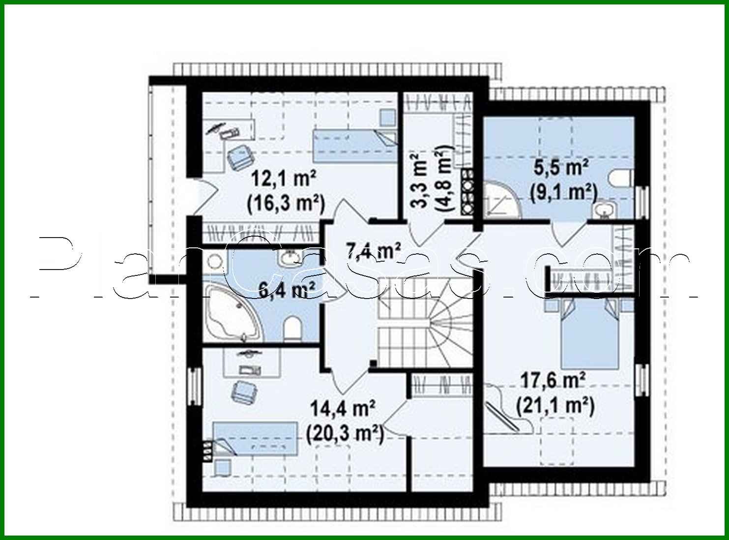 Galería de visualizaciones - Proyecto de una casa de formas sencillas con techo a dos aguas