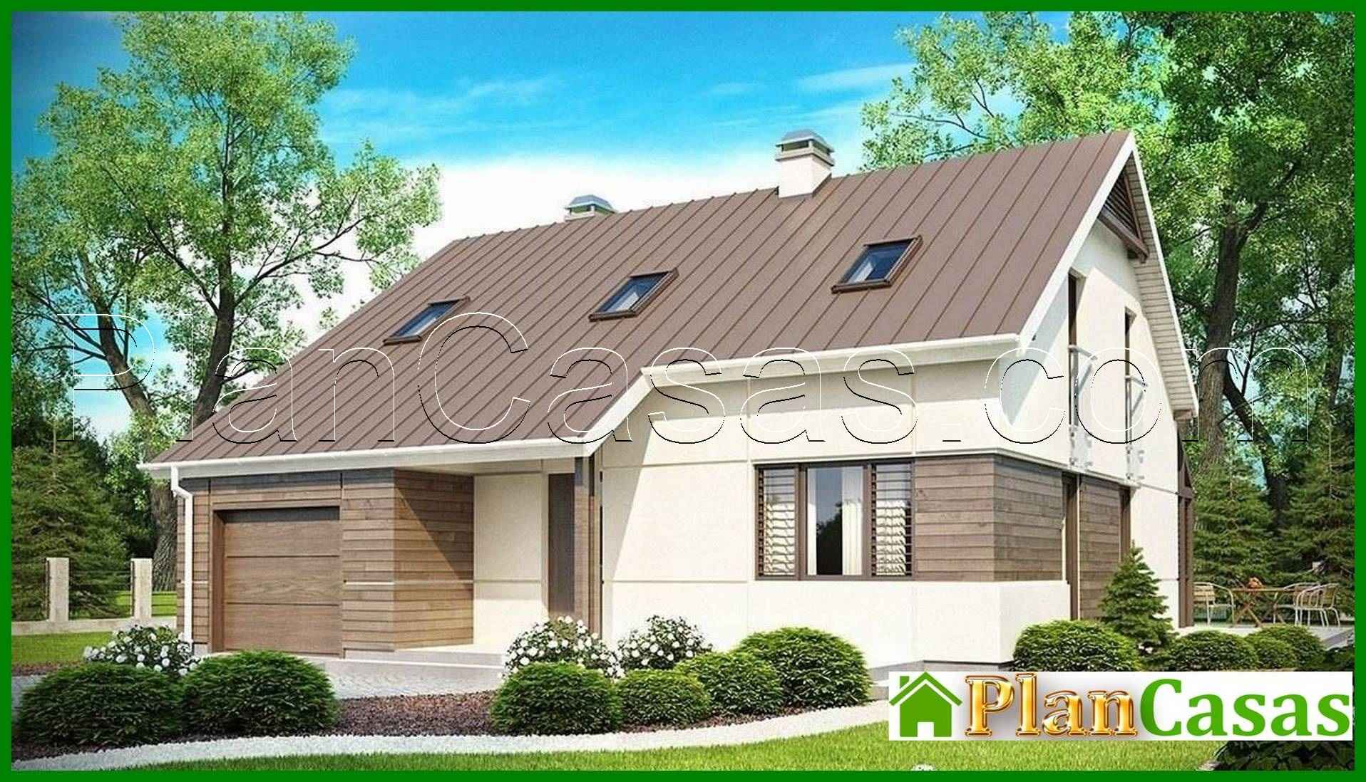 House project with attic, additional bedroom, glazed terrace house plan