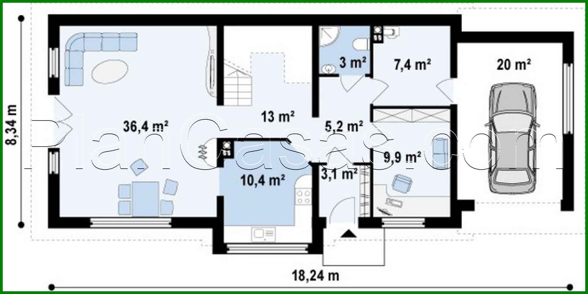 Visualization gallery - A project of a cottage with a bay window and an attic for a narrow plot