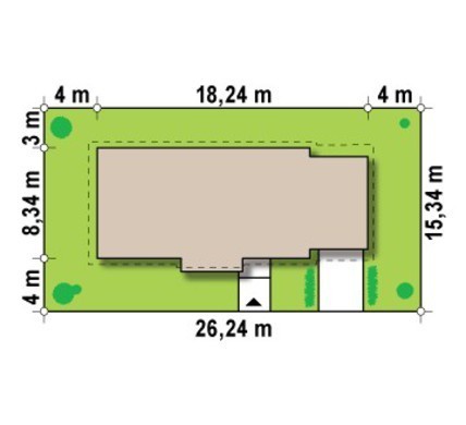 Visualization gallery - A project of a cottage with a bay window and an attic for a narrow plot