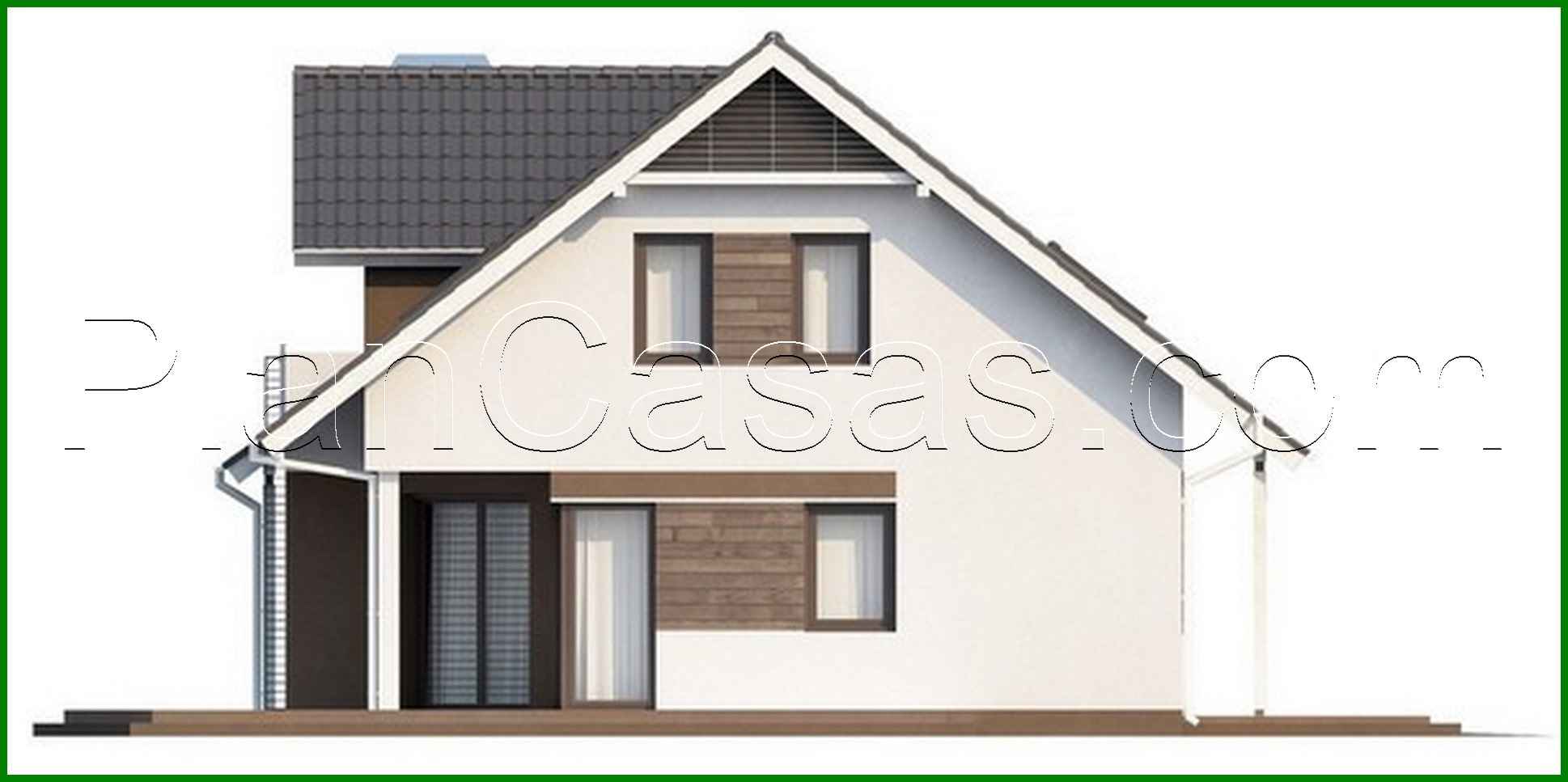 Galería de visualizaciones - Proyecto de casa de campo con garaje integrado, terraza en esquina y estudio