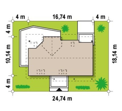 Galería de visualizaciones - Proyecto de casa de campo con garaje integrado, terraza en esquina y estudio