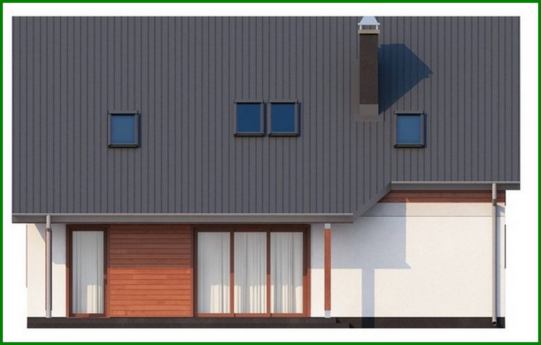 Visualization gallery - The design of the traditional style house with a gable roof