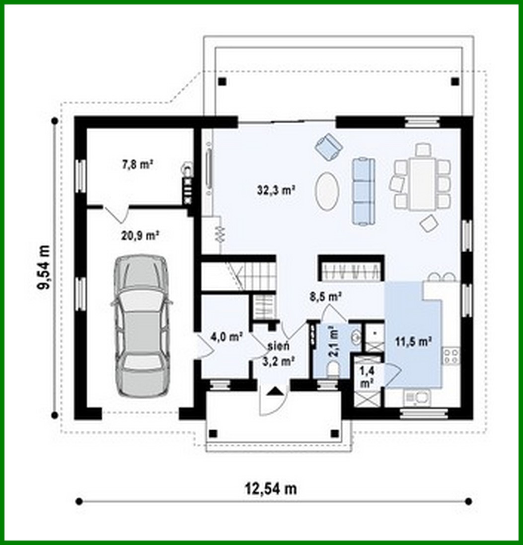 Visualization gallery - The design of the traditional style house with a gable roof