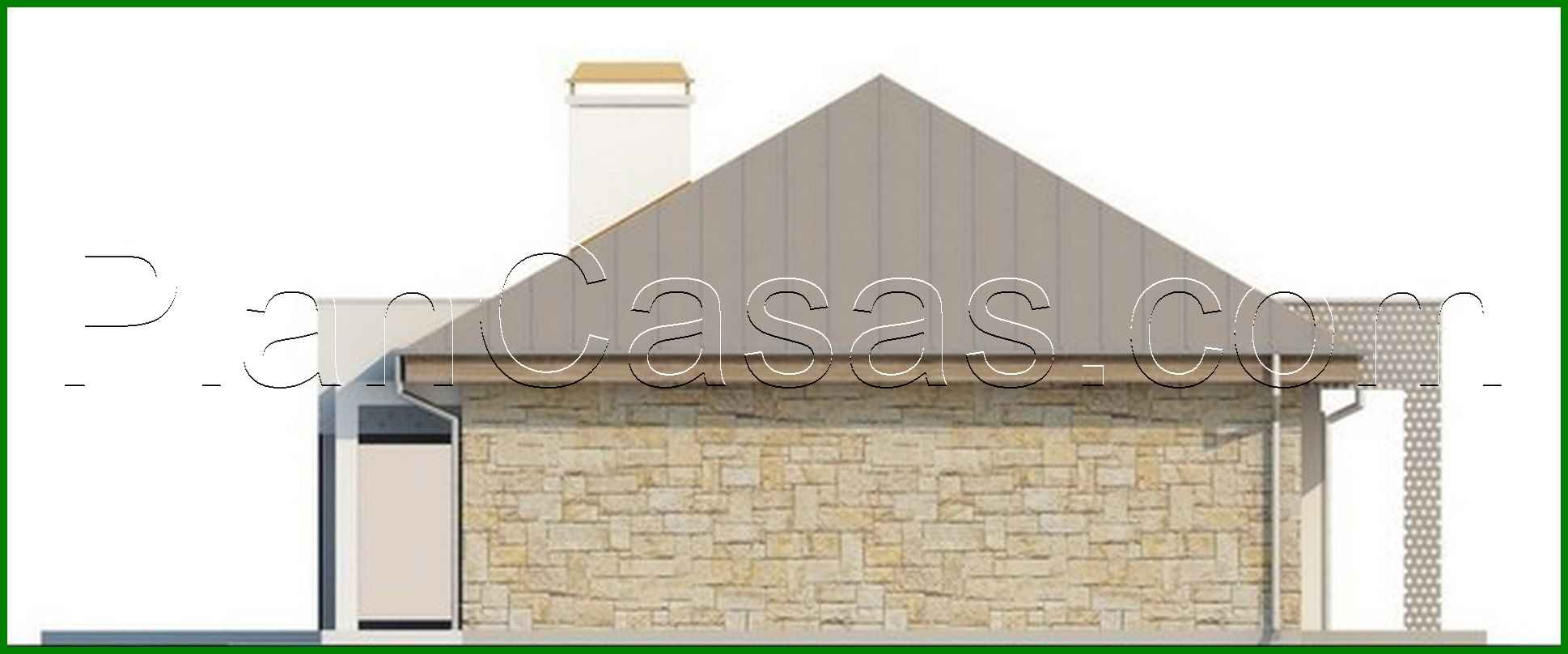 Galería de visualizaciones - Proyecto de casa de campo de una planta con garaje y zona privada