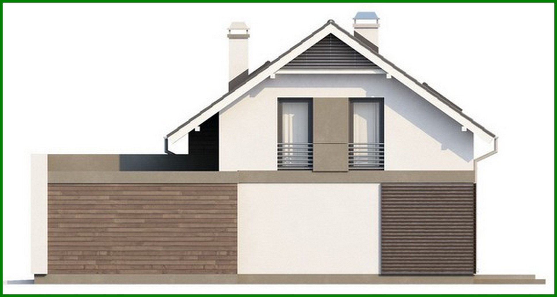 Galería de visualizaciones - Proyecto de una casa de campo con ático y garaje frontal