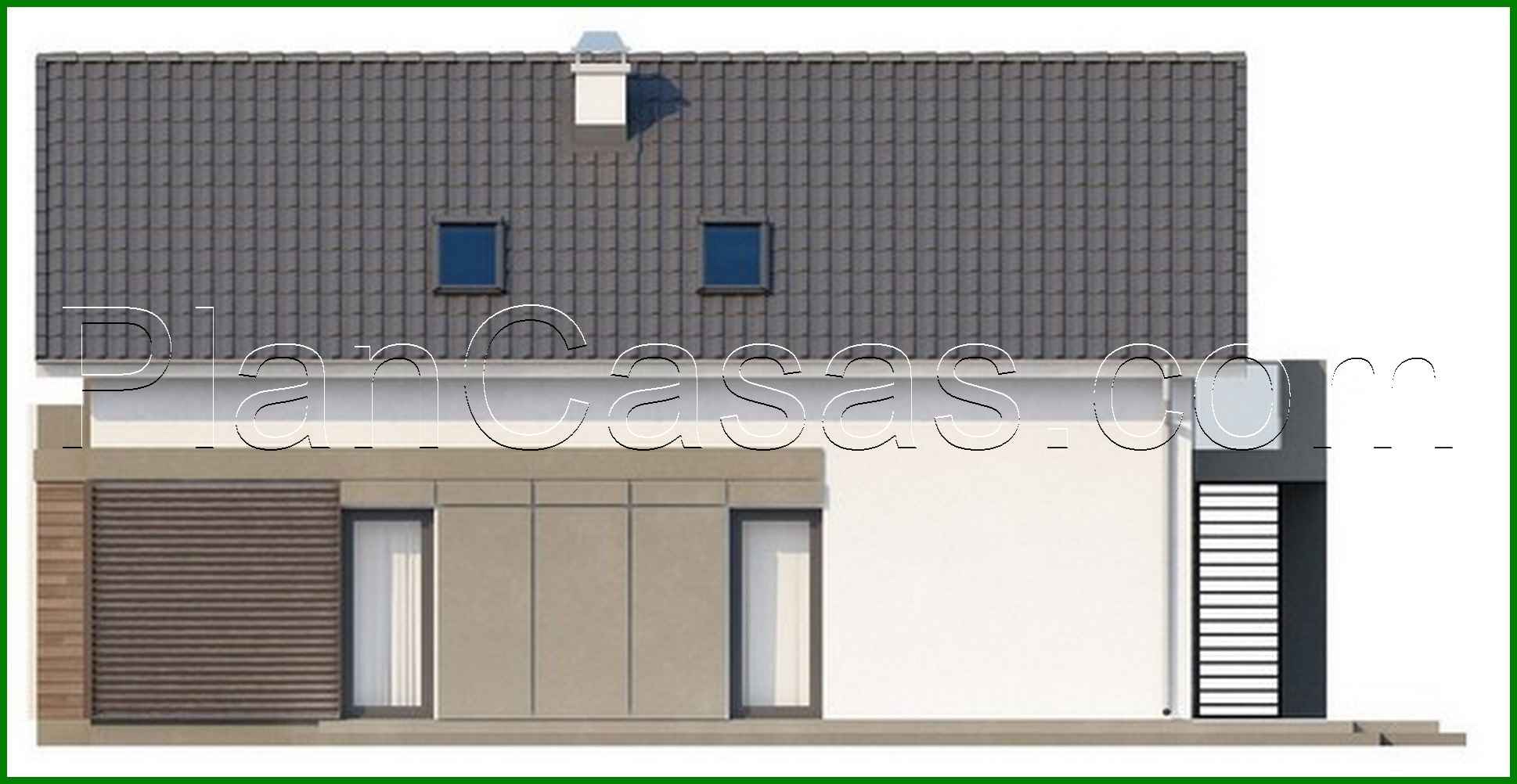 Galería de visualizaciones - Proyecto de una casa de campo con ático y garaje frontal