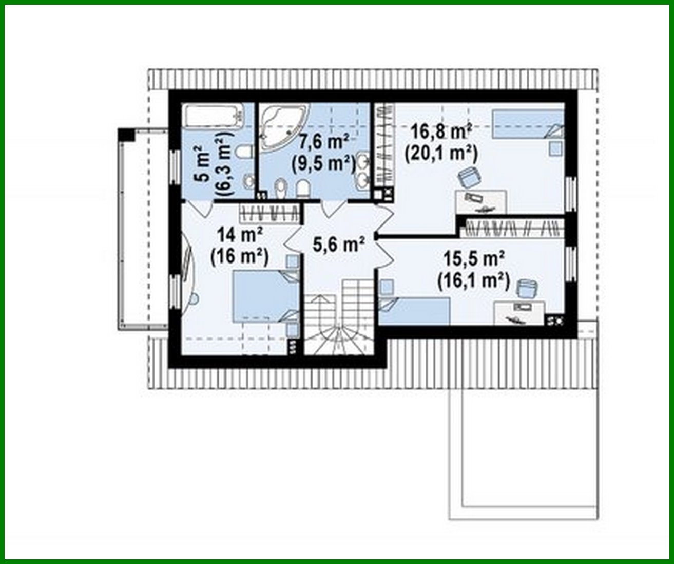 Galería de visualizaciones - Proyecto de una casa de campo con ático y garaje frontal