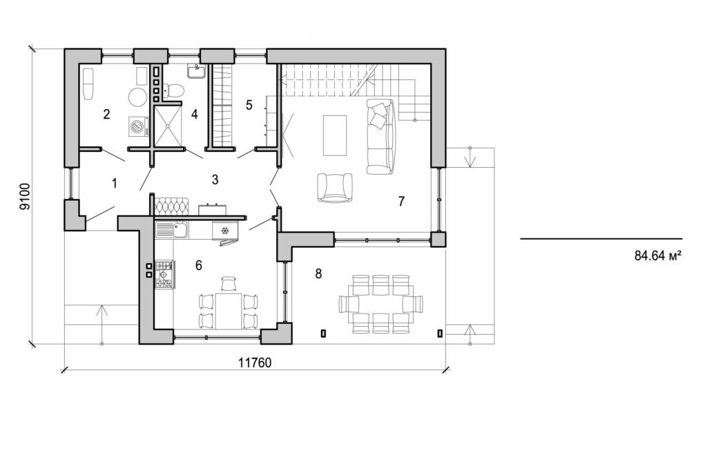 Galería de visualizaciones - Casa moderna