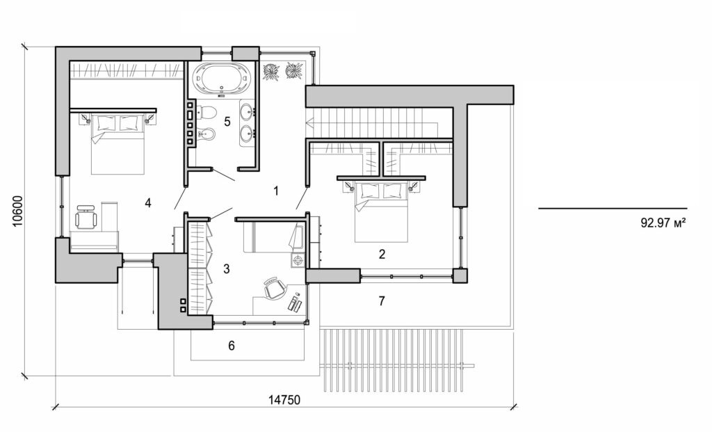 Galería de visualizaciones - Casa moderna
