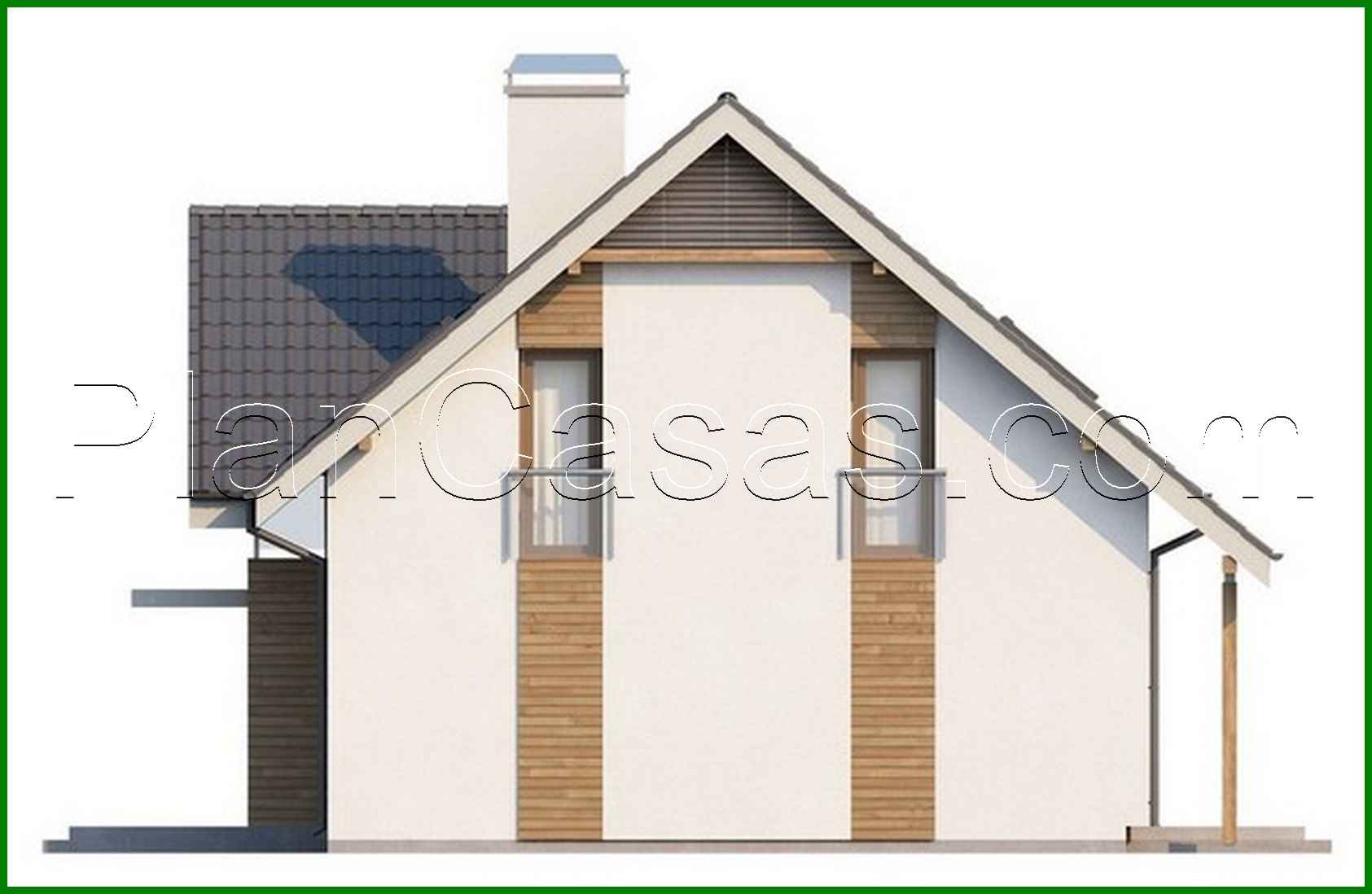 Galería de visualizaciones - Proyecto de una casa de campo con garaje y una gran claraboya