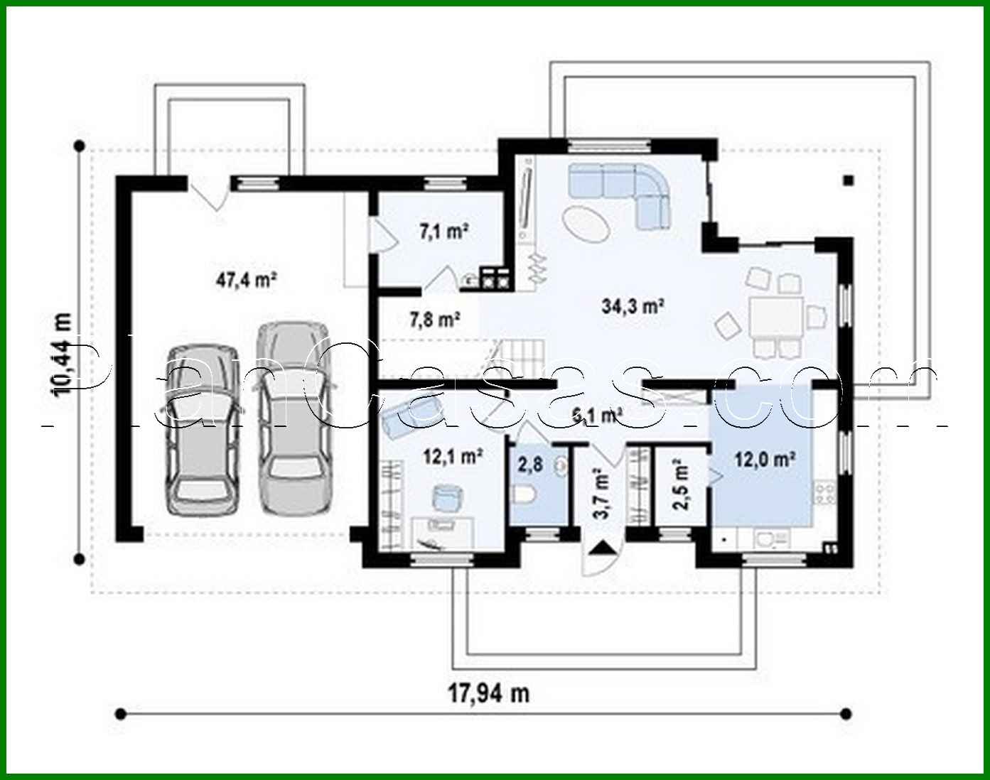 Galería de visualizaciones - Proyecto de una casa elegante con garaje para dos coches