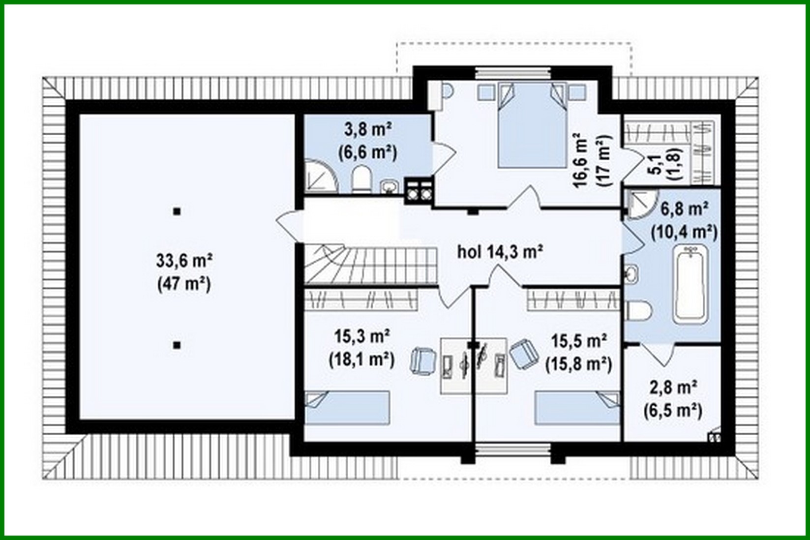 Galería de visualizaciones - Proyecto de una casa elegante con garaje para dos coches