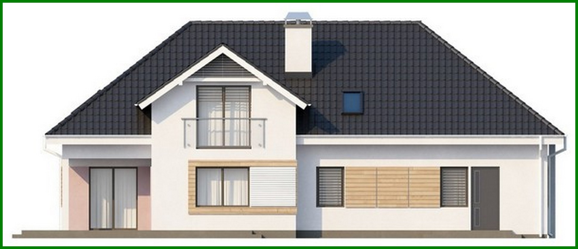 Galería de visualizaciones - Proyecto de una casa elegante con garaje para dos coches