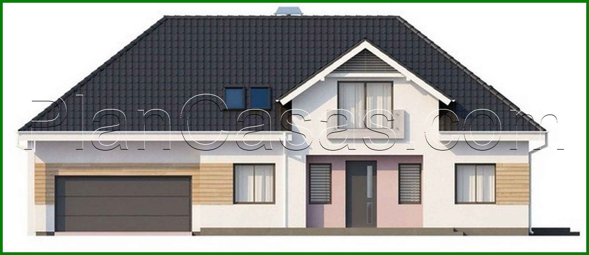 Galería de visualizaciones - Proyecto de una casa elegante con garaje para dos coches