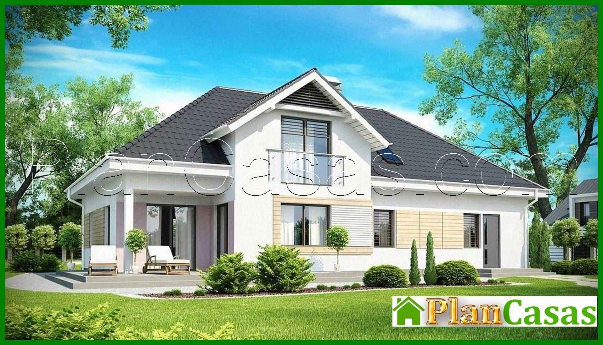 Galería de visualizaciones - Proyecto de una casa elegante con garaje para dos coches