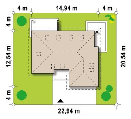 Galería de visualizaciones - Proyecto de una casa de campo con garaje y una zona de noche adicional