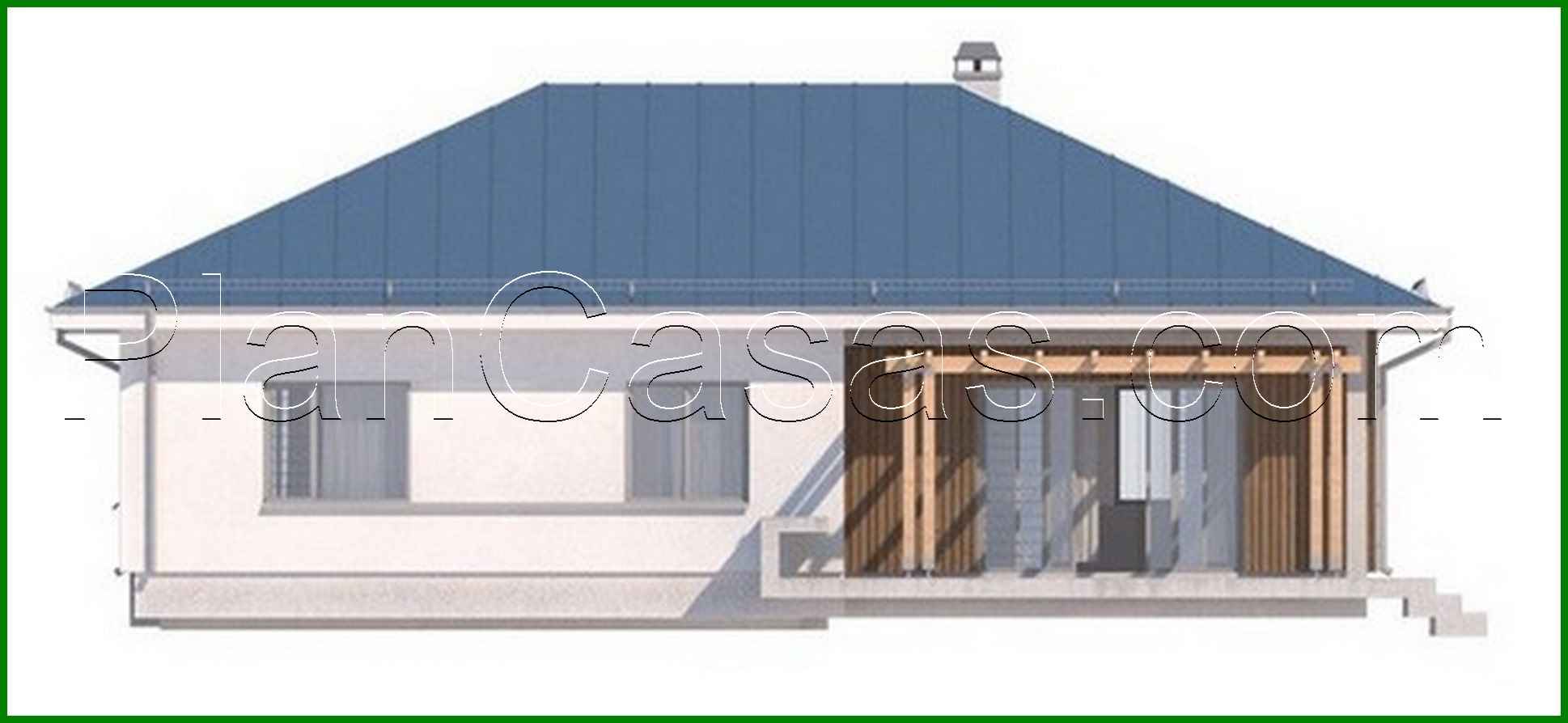 Galería de visualizaciones - Proyecto de una casa de campo con techo inclinado