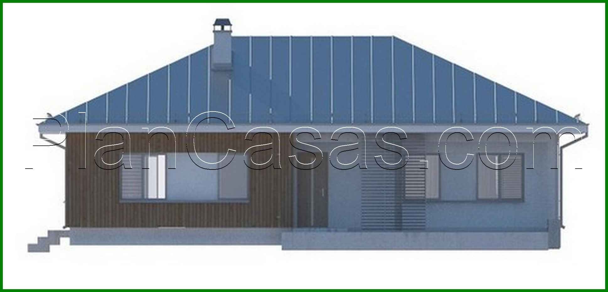 Galería de visualizaciones - Proyecto de una casa de campo con techo inclinado