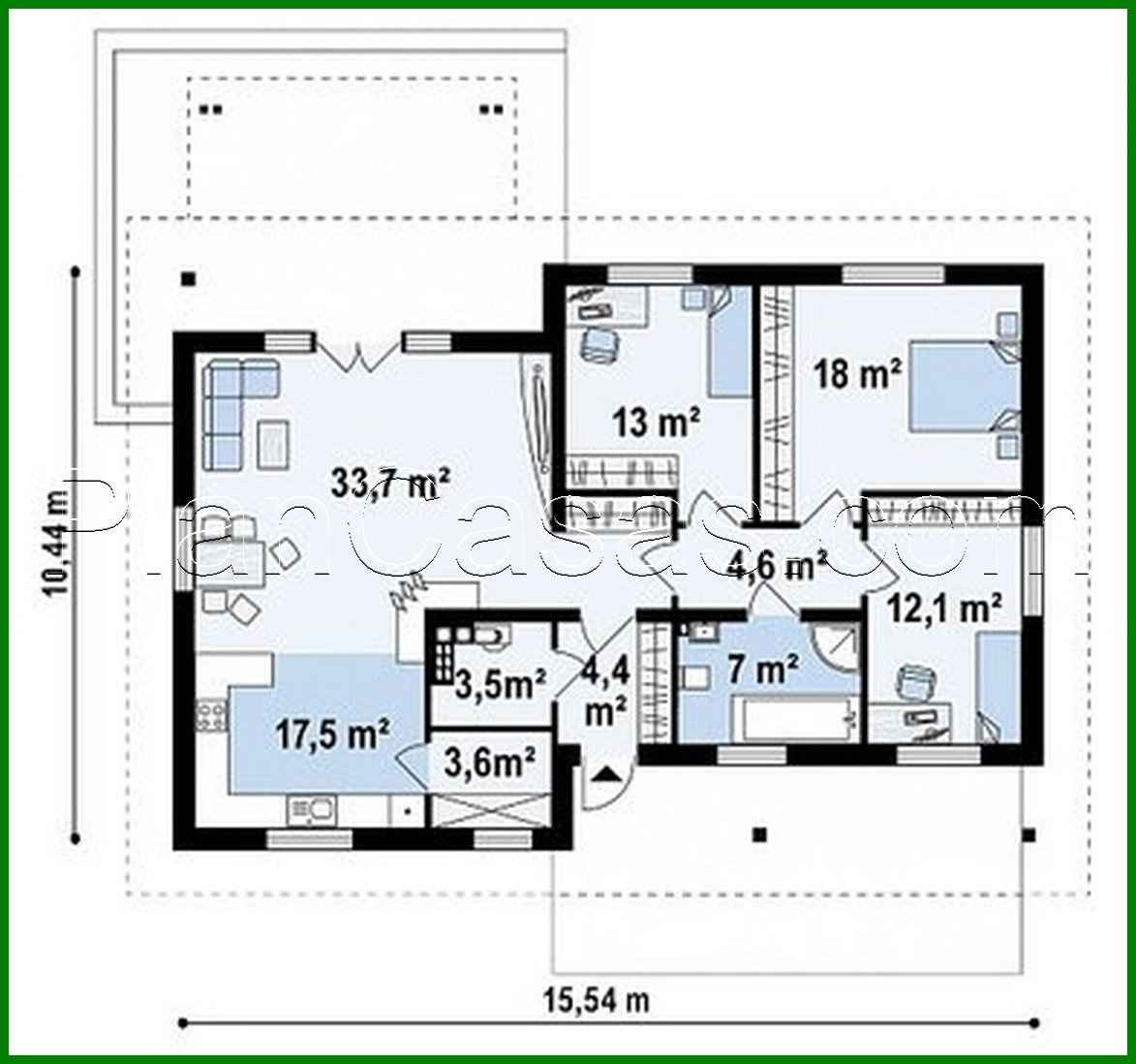 Galería de visualizaciones - Proyecto de una casa de campo con techo inclinado