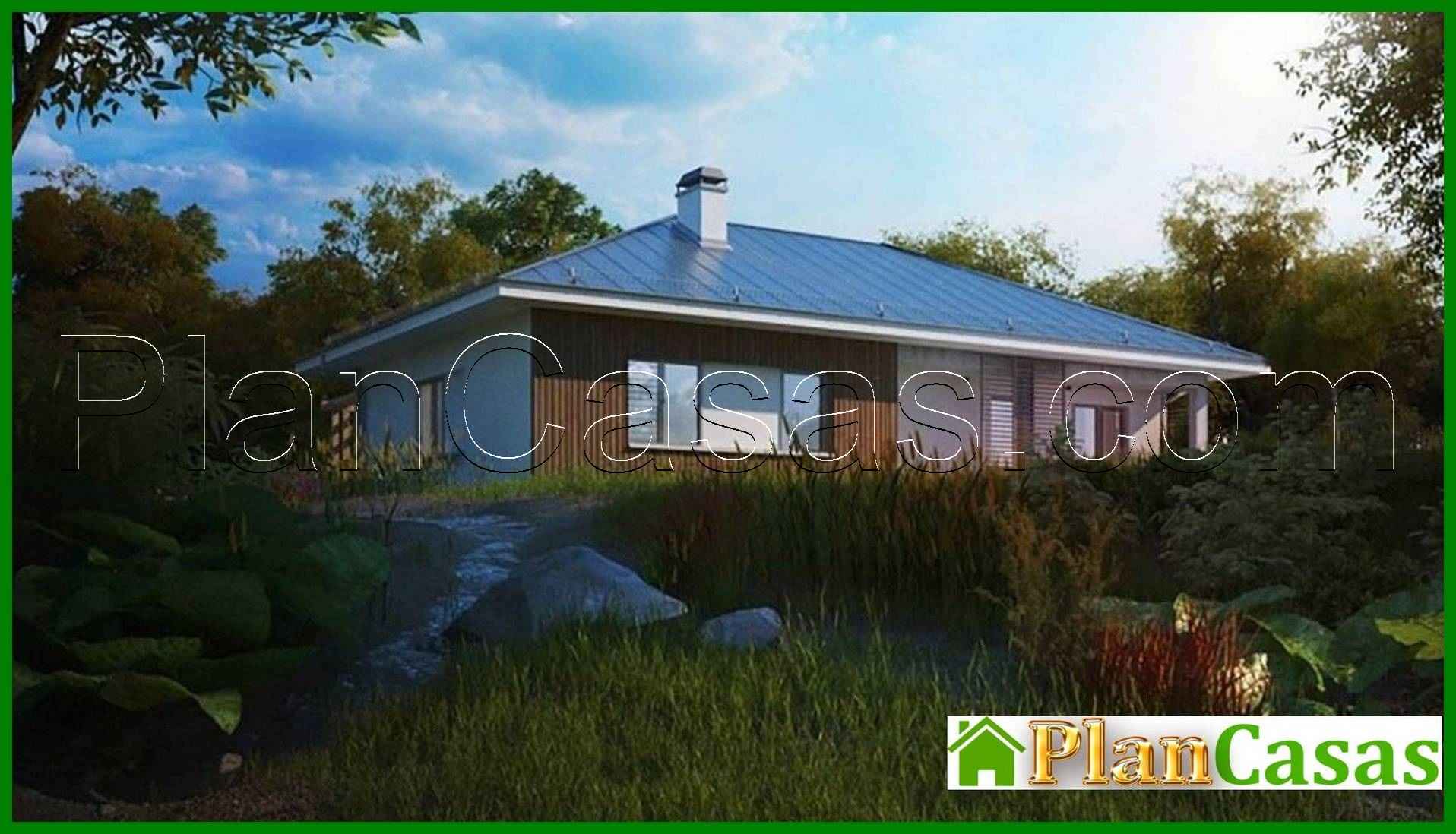 Galería de visualizaciones - Proyecto de una casa de campo con techo inclinado