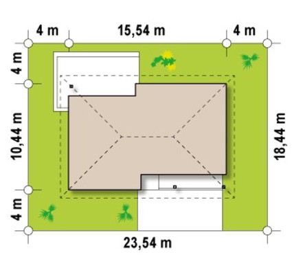 Galería de visualizaciones - Proyecto de una casa de campo con techo inclinado