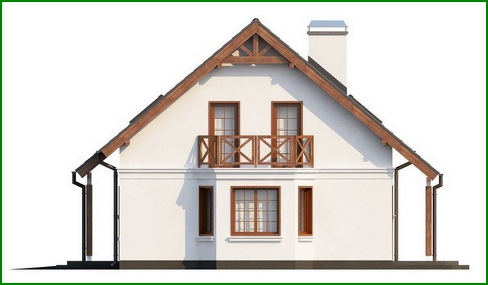 Galería de visualizaciones - Proyecto de casa de campo con garaje integrado, mirador y balcón