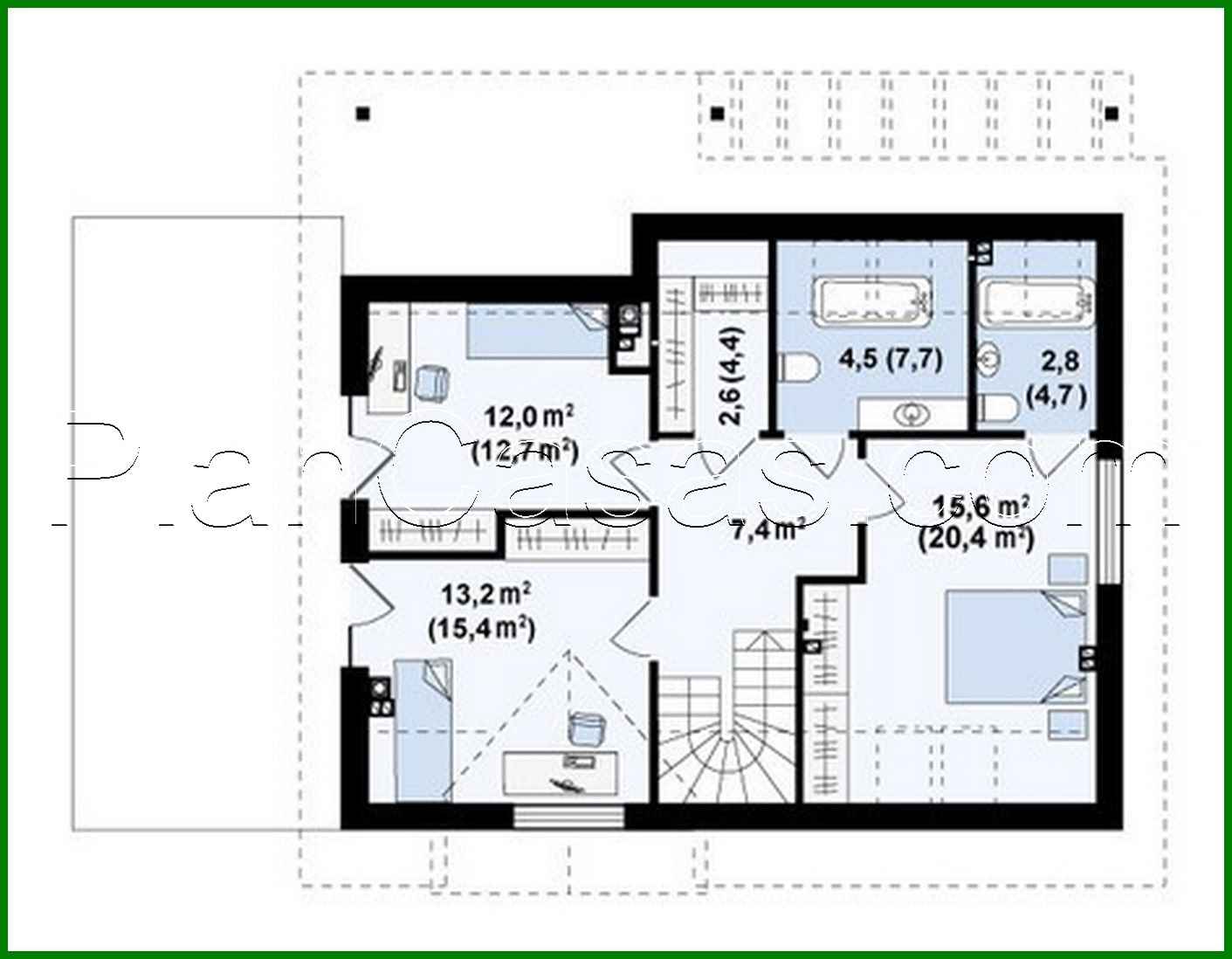 Galería de visualizaciones - Proyecto de una casa clásica con terraza sobre el garaje