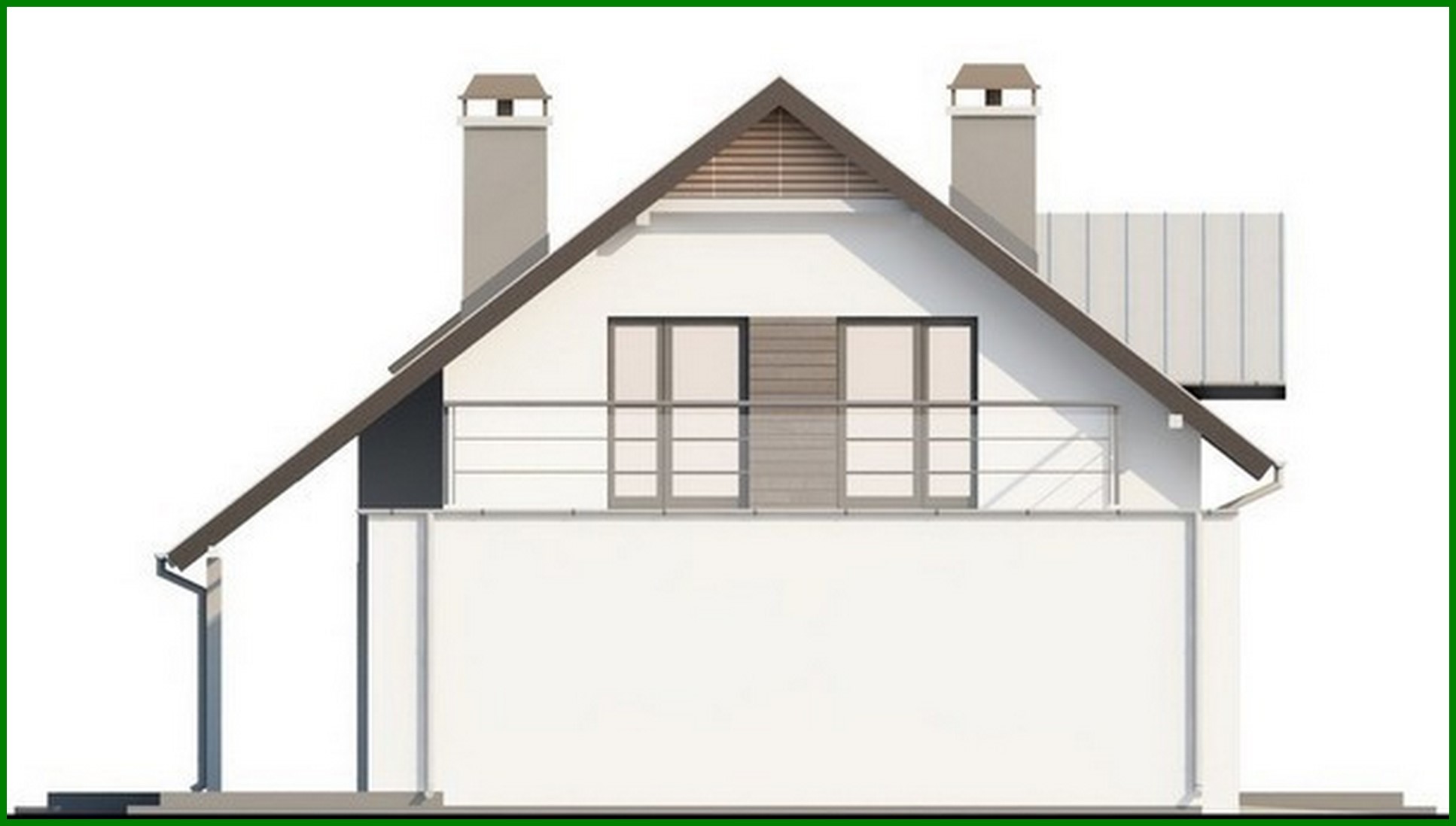 Galería de visualizaciones - Proyecto de una casa clásica con terraza sobre el garaje