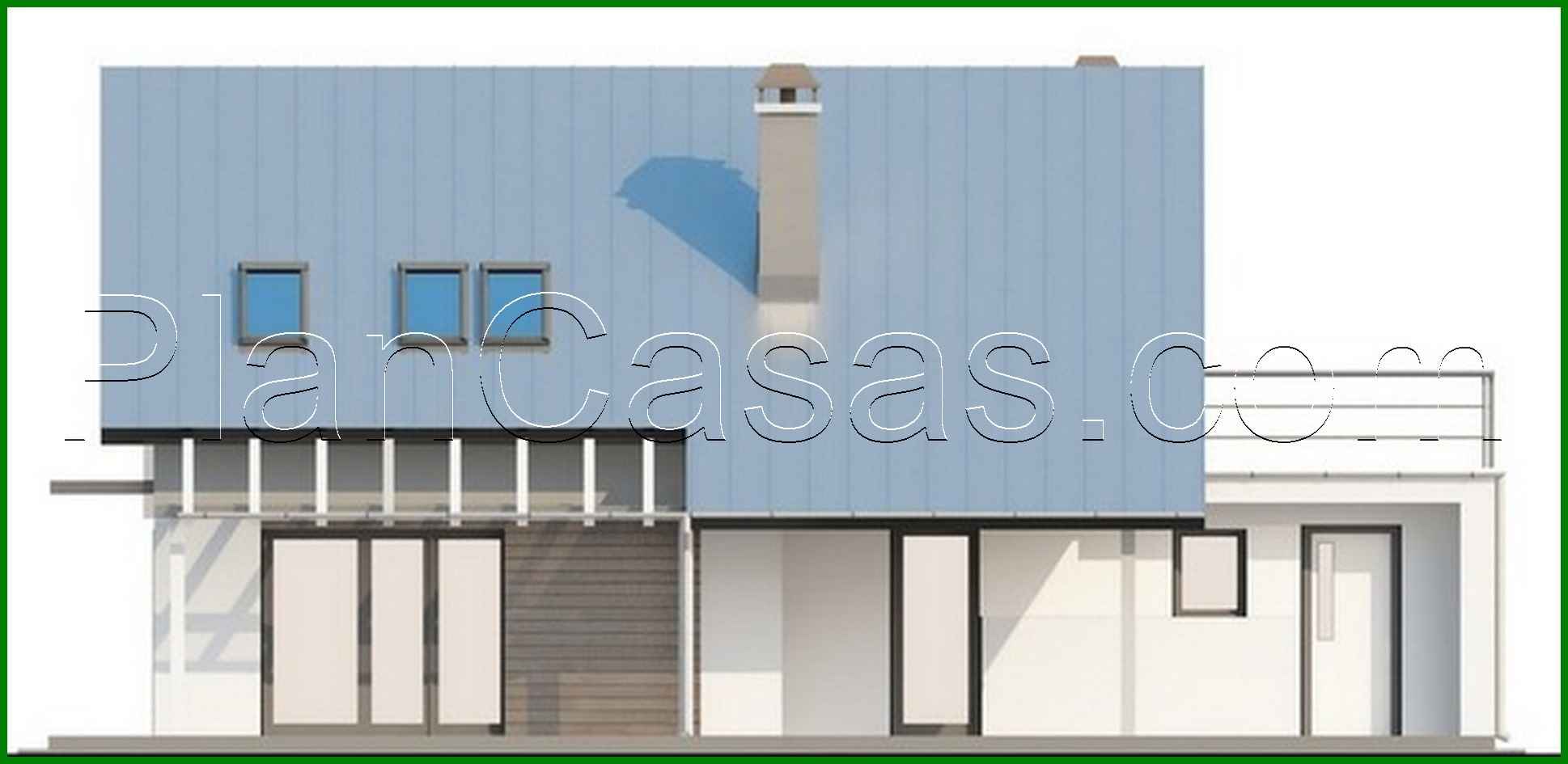 Galería de visualizaciones - Proyecto de una casa clásica con terraza sobre el garaje