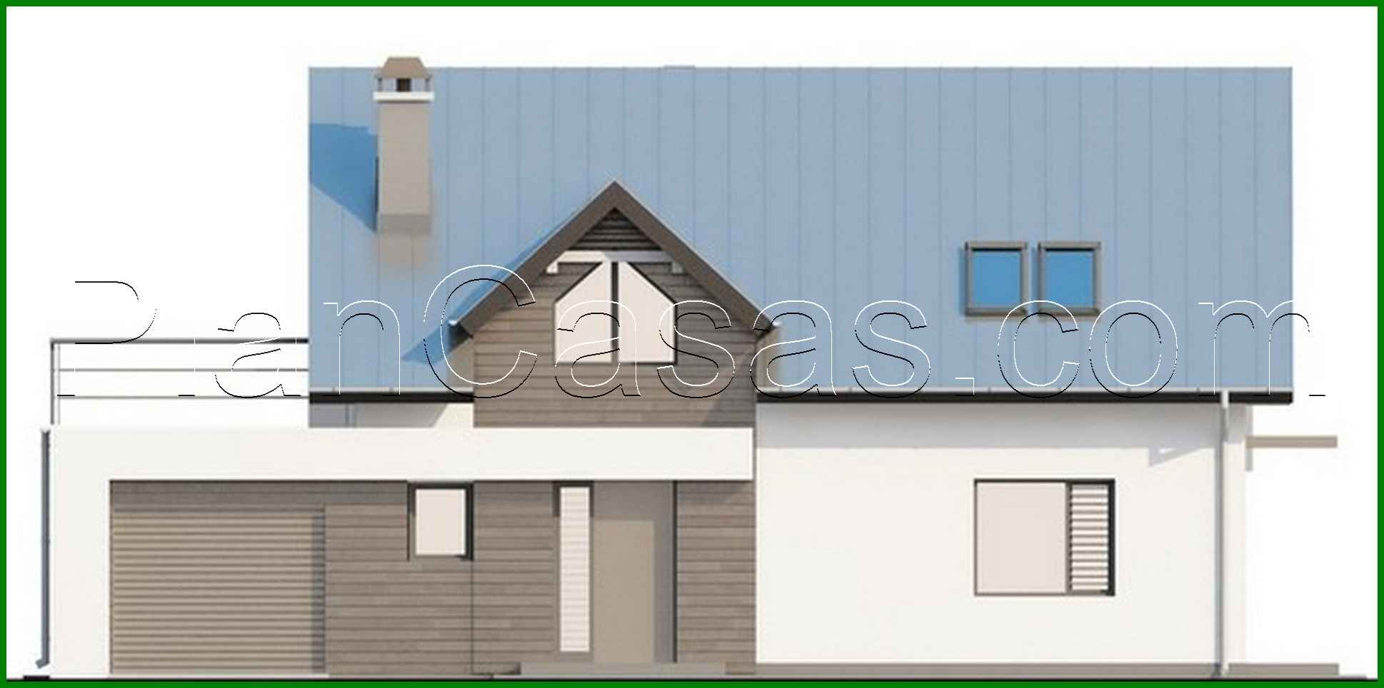 Galería de visualizaciones - Proyecto de una casa clásica con terraza sobre el garaje