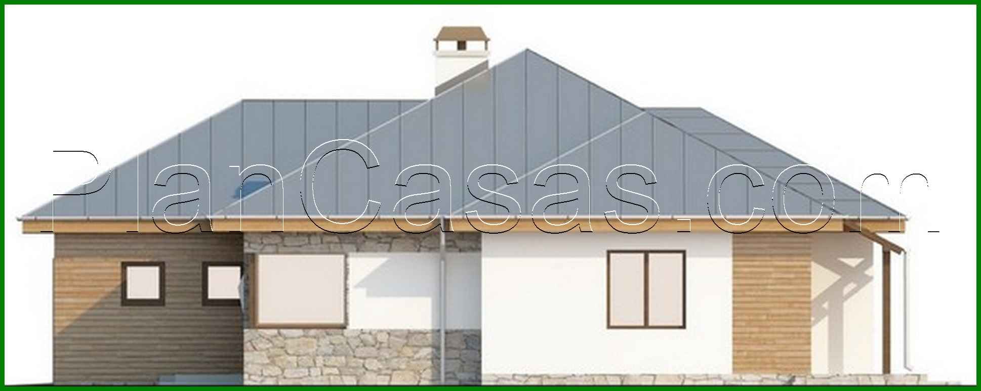 Galería de visualizaciones - Proyecto de casa de una planta con garaje para dos coches