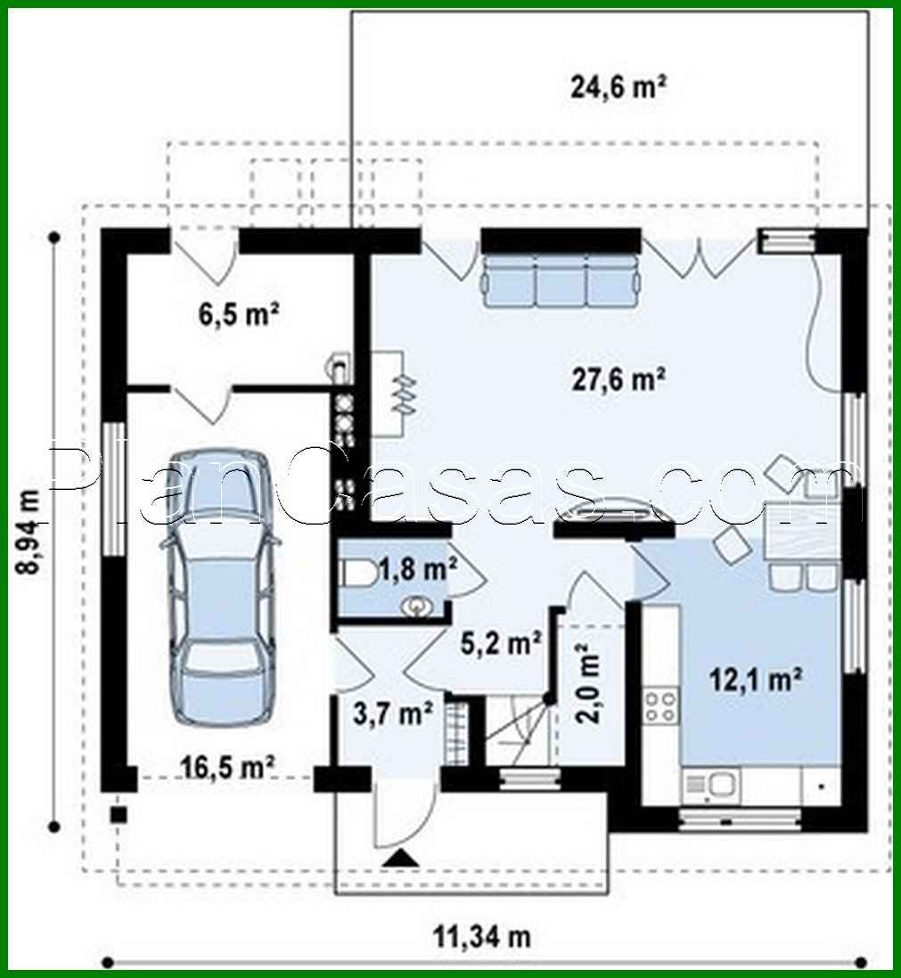Galería de visualizaciones - Proyecto de una casa tradicional con garaje integrado