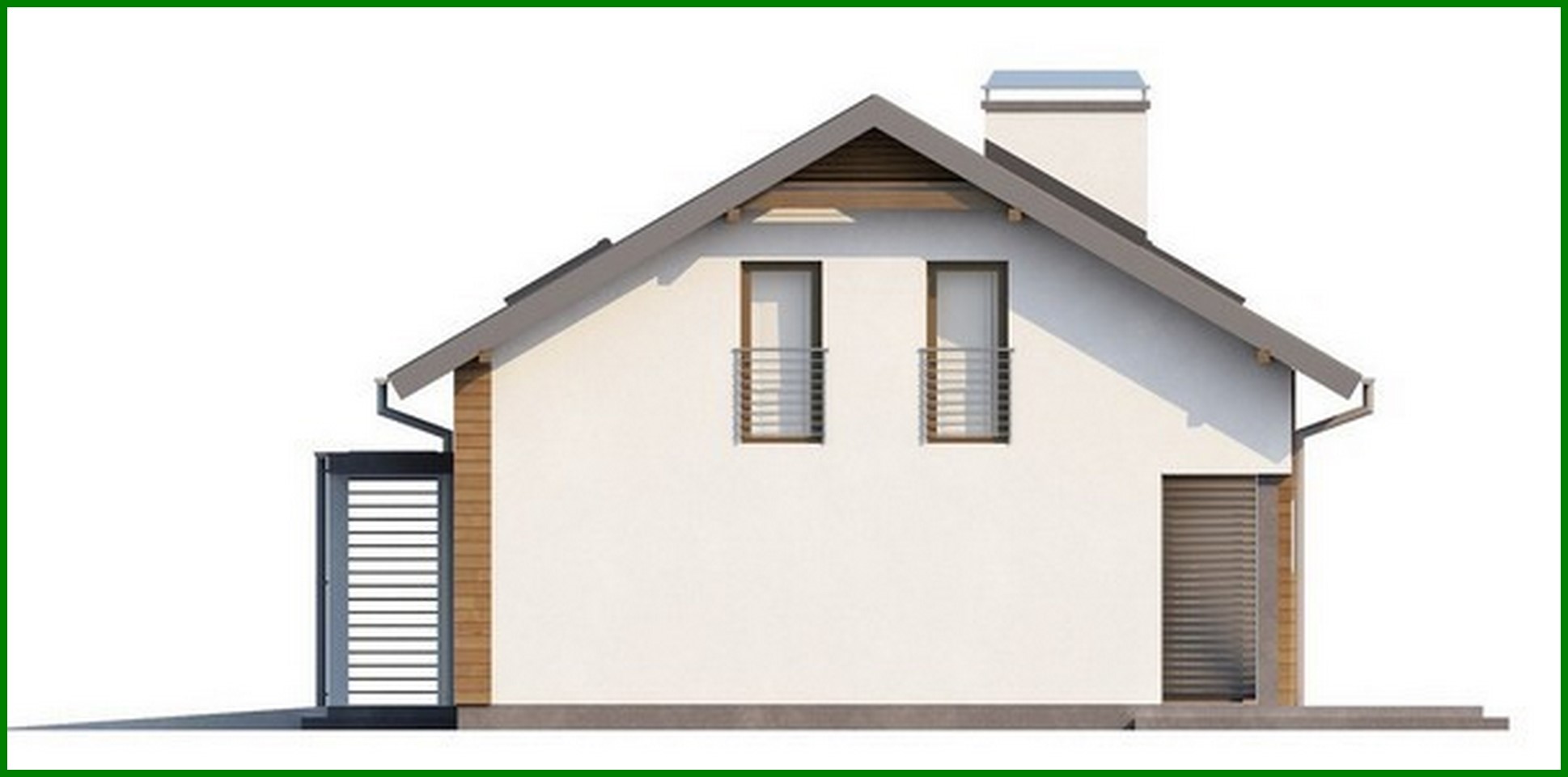 Galería de visualizaciones - Proyecto de una casa de campo con garaje y oficina en la planta baja