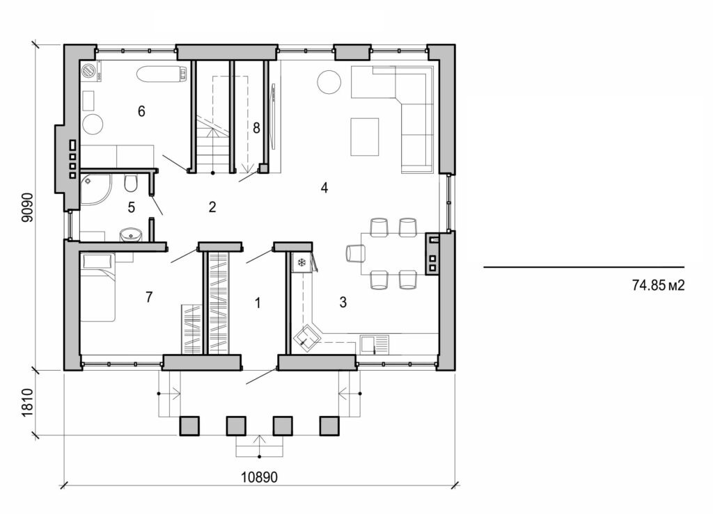 Galería de visualizaciones - Casa de dos plantas