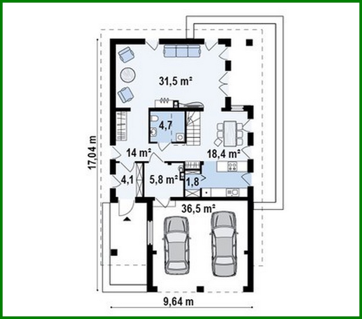 Galería de visualizaciones - Proyecto de casa con una gran terraza sobre el garaje
