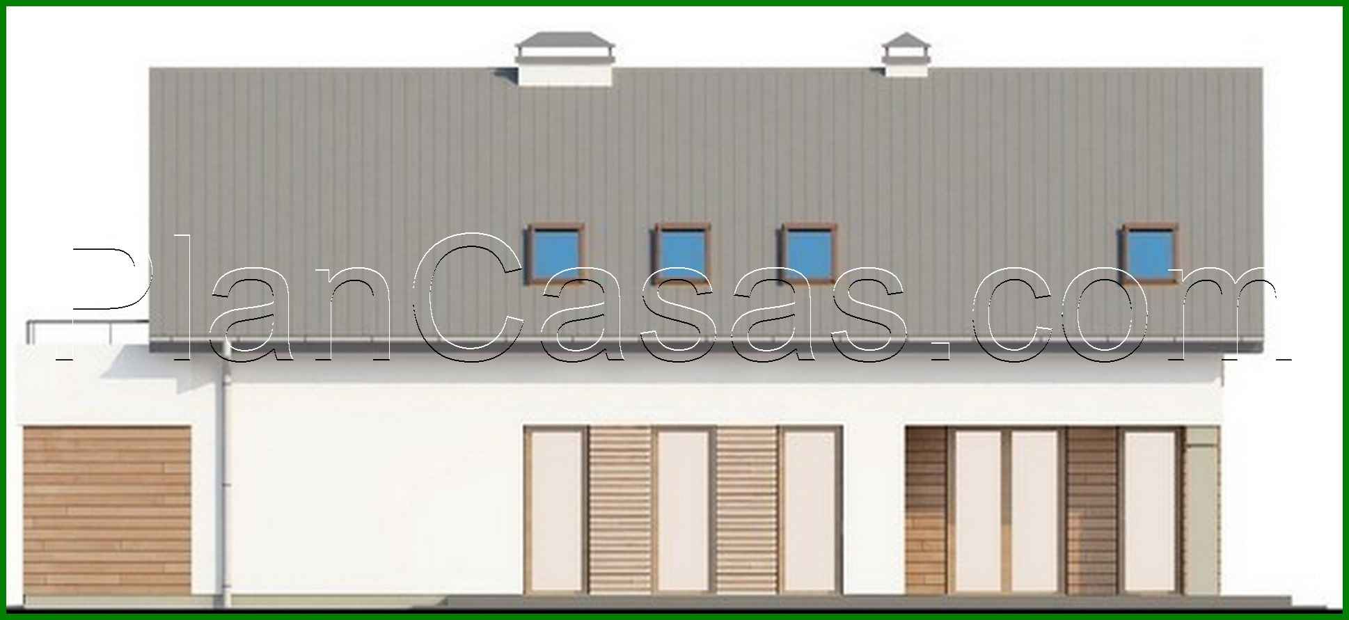 Galería de visualizaciones - Proyecto de casa con una gran terraza sobre el garaje