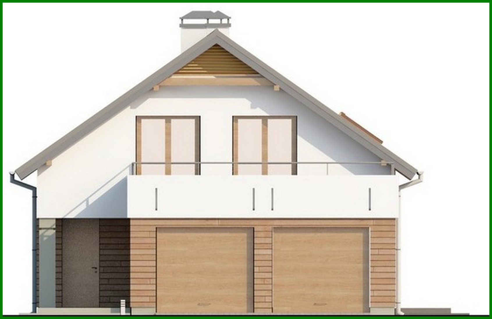 Galería de visualizaciones - Proyecto de casa con una gran terraza sobre el garaje