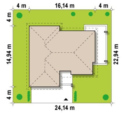 Visualization gallery - The project of a cozy classic one-story house with a garage for 1 car