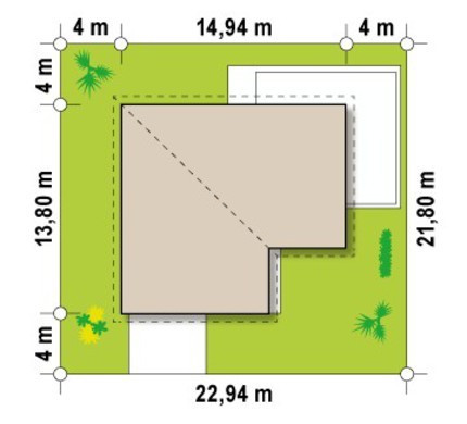Galería de visualizaciones - Proyecto de una casa moderna y inusual de una planta