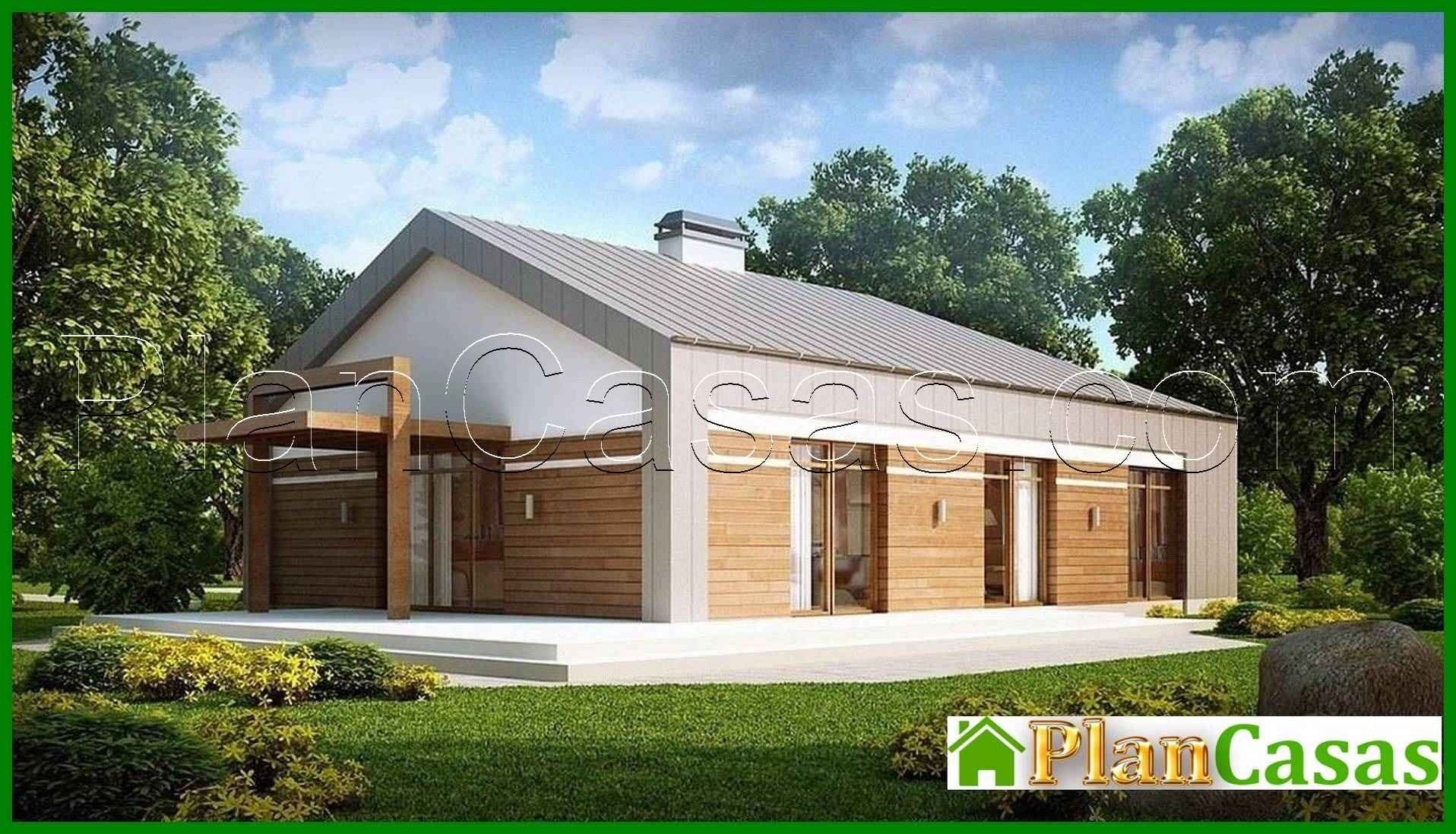 Galería de visualizaciones - Proyecto de una casa moderna y inusual de una planta