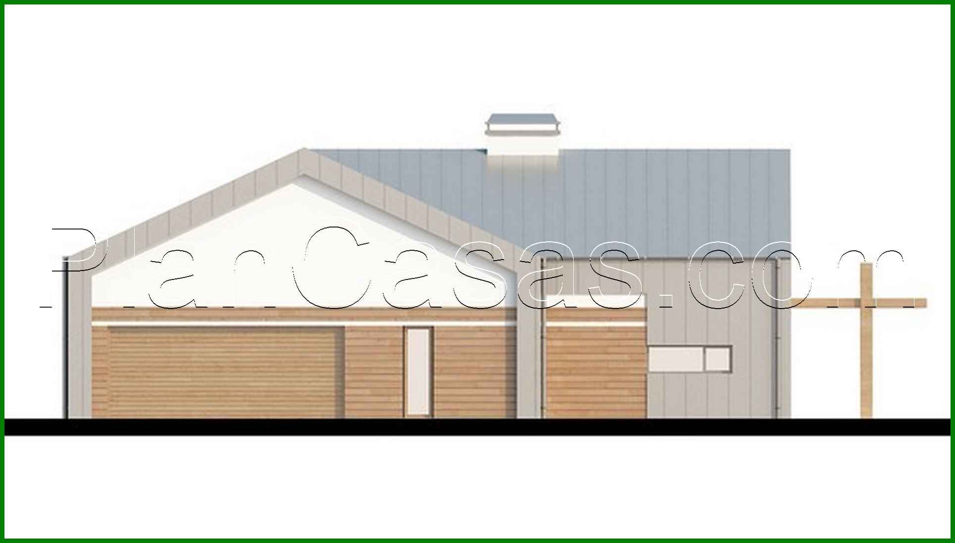 Galería de visualizaciones - Proyecto de una casa moderna y inusual de una planta