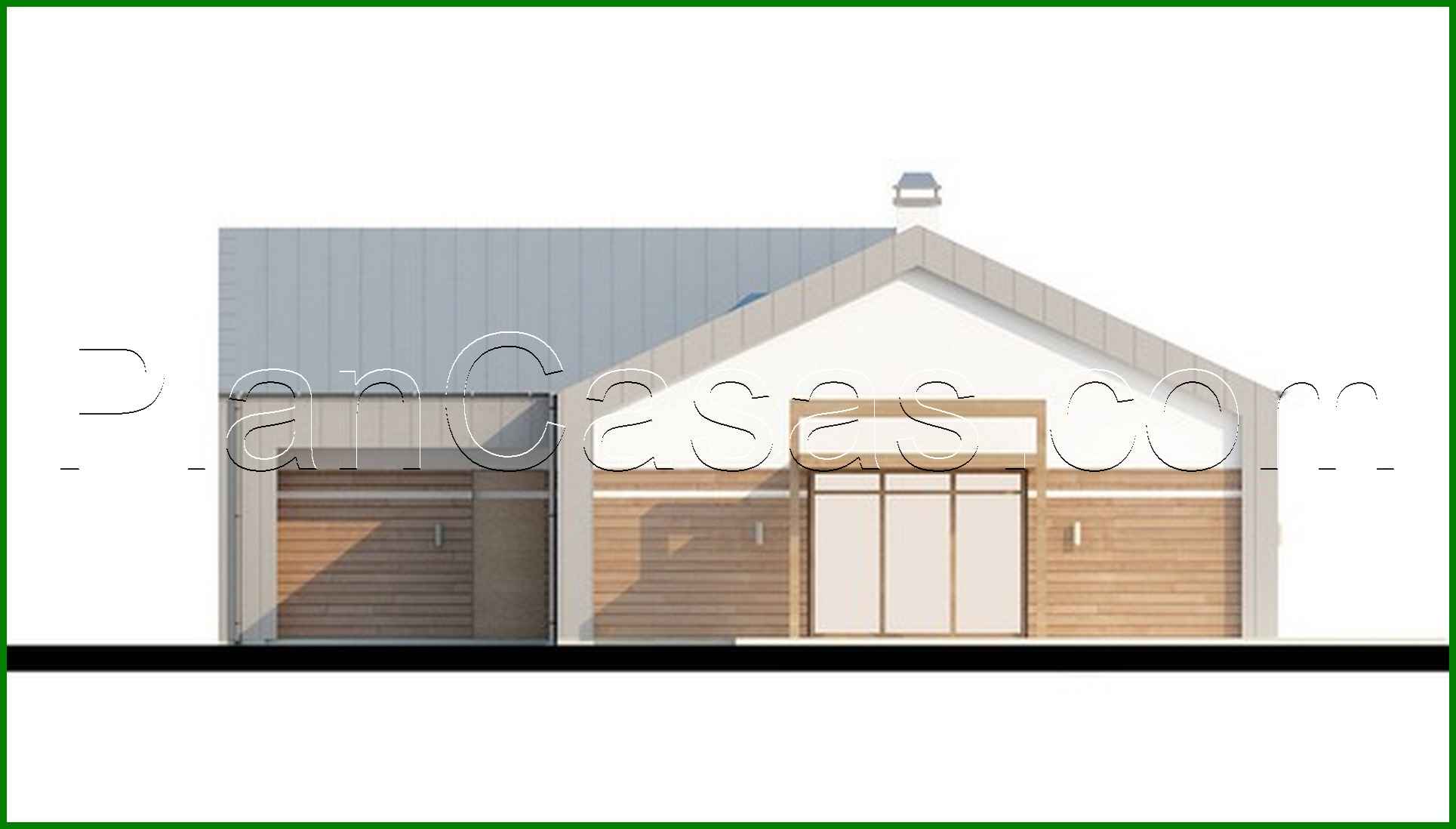 Galería de visualizaciones - Proyecto de una casa moderna y inusual de una planta